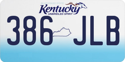 KY license plate 386JLB