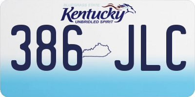 KY license plate 386JLC
