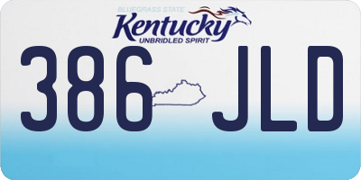 KY license plate 386JLD