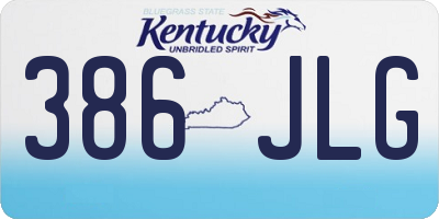 KY license plate 386JLG