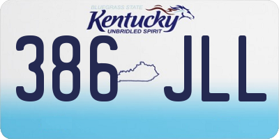 KY license plate 386JLL