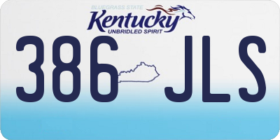 KY license plate 386JLS
