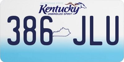 KY license plate 386JLU