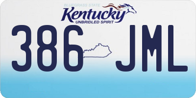 KY license plate 386JML