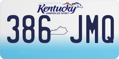 KY license plate 386JMQ