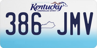 KY license plate 386JMV