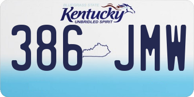 KY license plate 386JMW