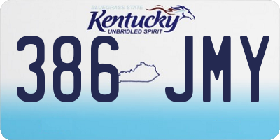 KY license plate 386JMY
