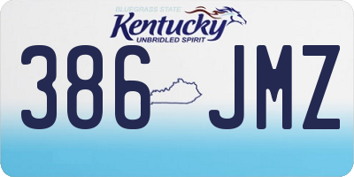 KY license plate 386JMZ