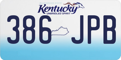 KY license plate 386JPB