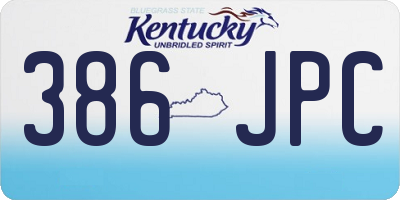 KY license plate 386JPC