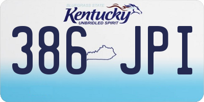 KY license plate 386JPI