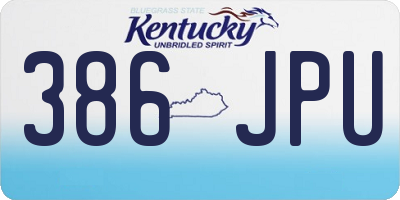 KY license plate 386JPU
