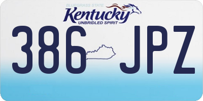 KY license plate 386JPZ