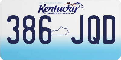 KY license plate 386JQD