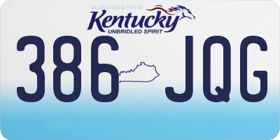 KY license plate 386JQG