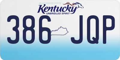 KY license plate 386JQP