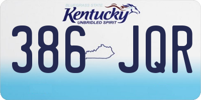 KY license plate 386JQR
