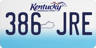 KY license plate 386JRE