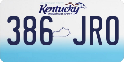 KY license plate 386JRO