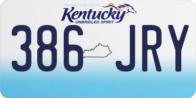 KY license plate 386JRY