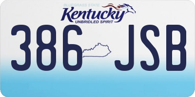 KY license plate 386JSB