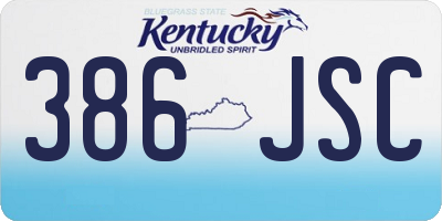 KY license plate 386JSC