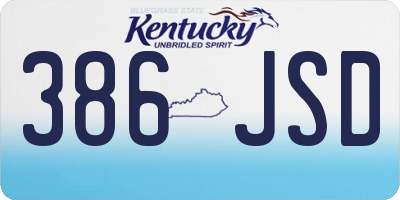 KY license plate 386JSD