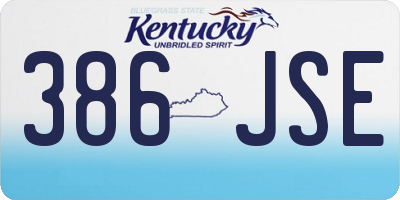 KY license plate 386JSE