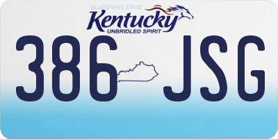 KY license plate 386JSG