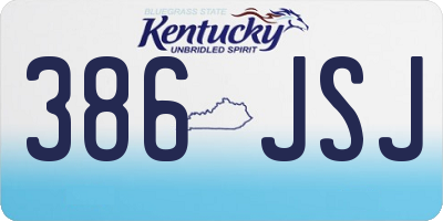 KY license plate 386JSJ