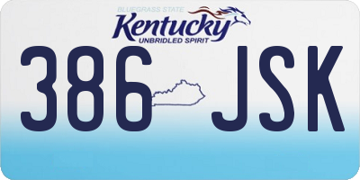 KY license plate 386JSK