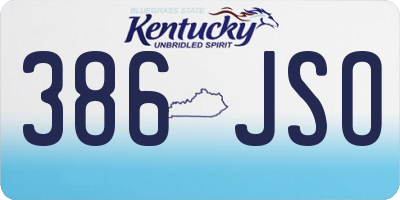 KY license plate 386JSO