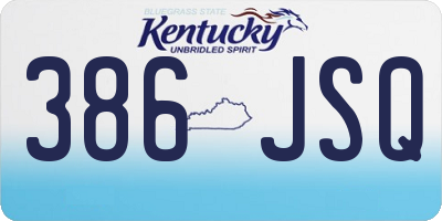 KY license plate 386JSQ