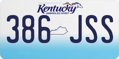 KY license plate 386JSS