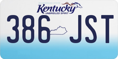 KY license plate 386JST