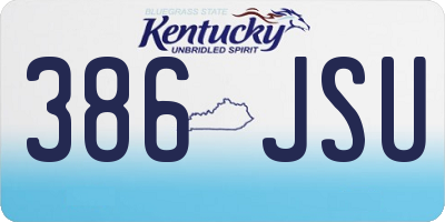 KY license plate 386JSU