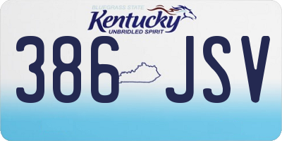 KY license plate 386JSV