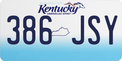 KY license plate 386JSY