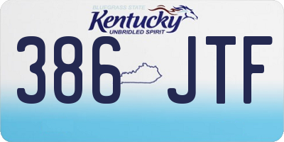 KY license plate 386JTF
