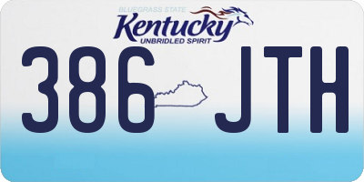 KY license plate 386JTH