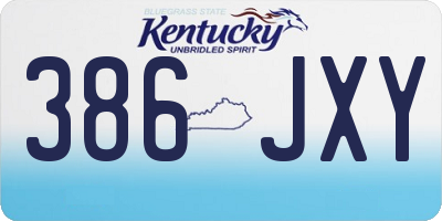 KY license plate 386JXY