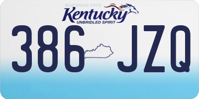 KY license plate 386JZQ
