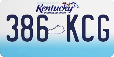 KY license plate 386KCG