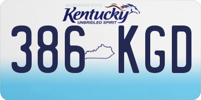 KY license plate 386KGD