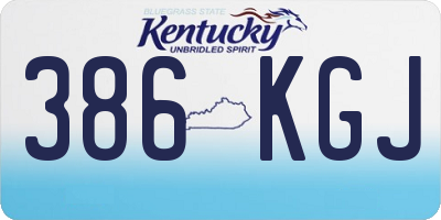 KY license plate 386KGJ