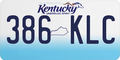 KY license plate 386KLC
