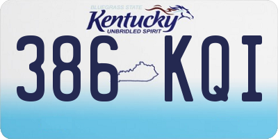 KY license plate 386KQI