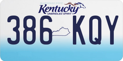 KY license plate 386KQY