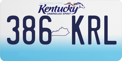KY license plate 386KRL